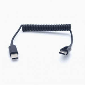 Cablu adaptor spiralat USB 3.1 C-Type tată la USB 3.1 C-Type tată