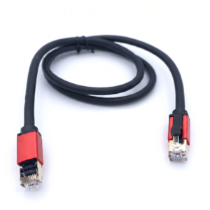 Cablu de rețea LAN Cat8 rotund 26AWG, 40Gbps, 2000Mhz, testat FLUKE, mamon din metal