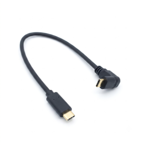 Cablu USB-C la USB-C cu unghi de 90° de 10Gbps, placat cu aur, 3A, Tată-Tată