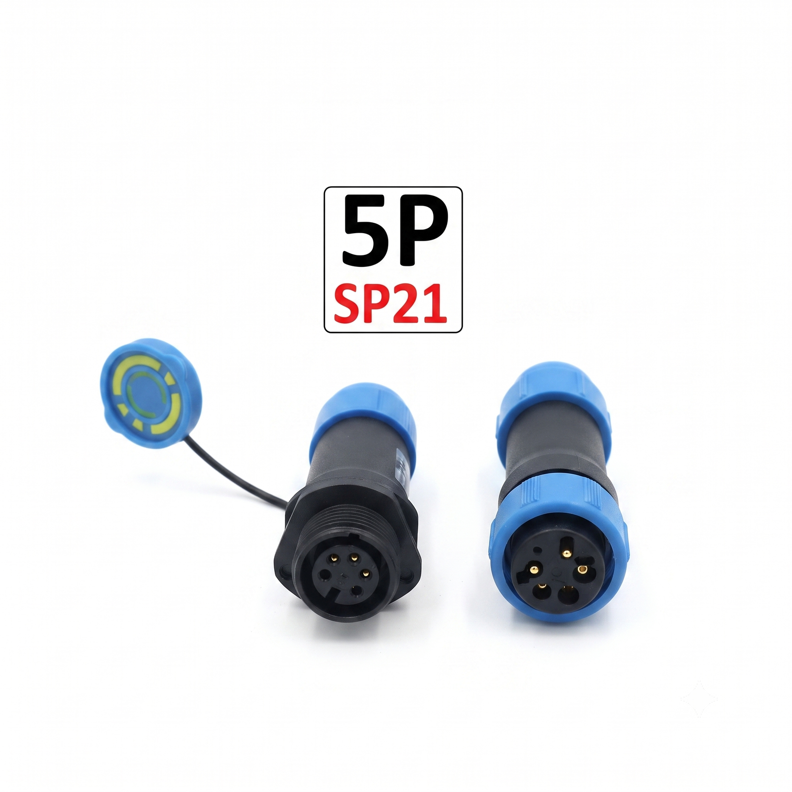 Conector de aviație impermeabil SP21, mufă mamă și tată, cu 5 pini, IP68 - Image 2