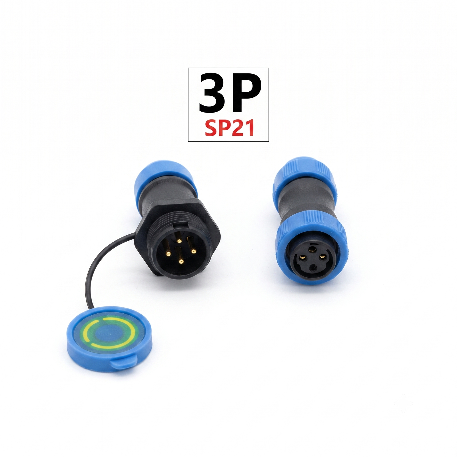Conector de aviație impermeabil SP21, mufă mamă și tată, cu 3 pini, IP68 - Image 2